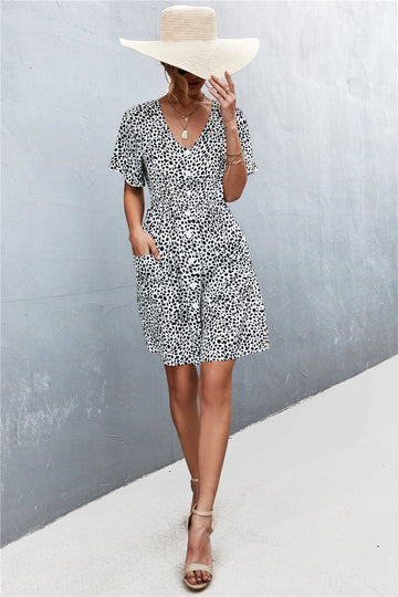 Button down Pocketed Dress - [NUDRESS]
