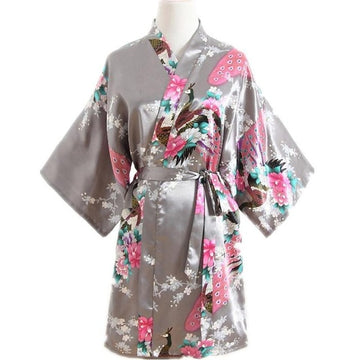 Rayon Bath/home/Nightwear Floral Robe - [NUDRESS]